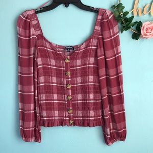 Freshman Smocked Long sleeve top